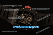 Richard Mille RM 055 Bubba Watson Miyota 9015 Automatic Ceramic Case with Black Rubber Strap and Black Dial