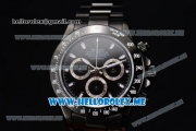 Rolex Daytona Clone Rolex 4130 Automatic PVD Case/Bracelet with Black Dial and Arabic Numeral Markers (BP)