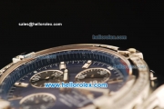 Breitling Chronomat Evolution Swiss Valjoux 7750 Automatic Movement Full Steel with Blue Dial and Diamond Bezel