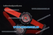 Hublot Masterpiece MP 08 Antikythera Sunmoon Asia 2813 Automatic PVD Case Skeleton Dial Red Leather Strap and White Markers