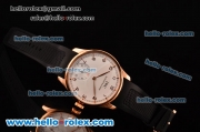 IWC Portuguese Vintage Asia 6497 Manual Winding Rose Gold Case with White Dial and Arabic Numeral Markers