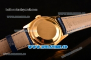 Rolex Day-Date Asia Automatic Yellow Gold Case with Diamonds Markers Blue Dial - Diamonds Bezel (BP)