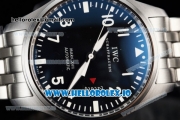 IWC Pilot's Watch Mark XVII Miyota 9015 Automatic Steel Case Blue Dial With Arabic Numeral Markers Steel Bracelet