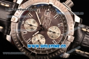 Breitling Chronomat Evolution Swiss Valjoux 7750 Automatic Steel Case with Grey Dial and Silver Stick Markers (BP)