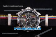 Tag Heuer Formula 1. James Hunt Miyota Quartz Steel Case with Grey Dial Stick/Arabic Numeral Markers and Black Nylon Strap