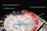 Rolex GMT-Master Swiss ETA 2846 Automatic Movement Steel Case with White Dial and Ceramic Bezel