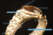 Rolex Datejust Asia 2813 Automatic Full Yellow Gold with Diamond Bezel and Green MOP Dial