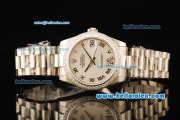 Rolex Datejust Automatic Movement ETA Coating Case with White Dial and Diamond Bezel