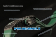 Richard Mille RM35-02 Carbon Fiber With Miyota 9015 Movement 1:1 Clone Green Rubber