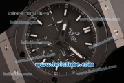 Hublot Big Bang Chrono Clone Hub4100 Automatic Ceramic Case with Black Rubber Strap and White Stick Markers (TW)