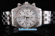 Breitling BlackBird Working Chronograph 7750 Automatic Movement with White Dial Breitling BlackBird Working Chronograph 7750 Automatic Movement with White Dial