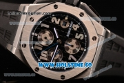 Audemars Piguet Royal Oak Offshore Chrono Swiss Valjoux 7750 Automatic Steel Case with Black Dial and Arabic Numeral Markers (EF)