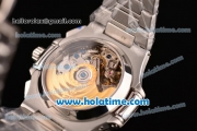 Patek Philippe Nautilus Swiss Valjoux 7750 Automatic Full Steel with Black Dial and Stick Markers - 1:1 Original (BP)