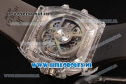 Hublot MP-06 Senna Chrono OS20 Quartz Rubber Case with Skeleton Dial and Grey Rubber Strap