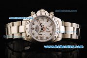 Rolex Daytona Swiss Valjoux 7750 Automatic Movement Full Steel with White Dial and Diamond Markers