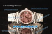 Rolex Datejust 31 Steel 2836 Auto With Steel Bracelet Pink Dial Roman Diamond Rolex Datejust 31 Steel 2836 Auto With Steel Bracelet Pink Dial Roman Diamond