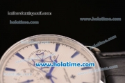 Vacheron Constantin Malte Asia Automatic Steel Case with Black Leather Strap and White Dial