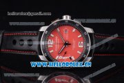 Chopard Mille Miglia GTS Power Control Miyota OS2035 Quartz Steel Case Red Dial Black Leather Strap and Arabic Number/Stick Markers Chopard Mille Miglia GTS Power Control Miyota OS2035 Quartz Steel Case Red Dial Black Leather Strap and Arabic Number/Stick Markers