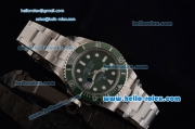 Rolex Submariner Rolex 3135 Automatic Stainless Steel Case with Stainless Steel Strap and Green Dial Stick Markers - 1: 1 Original (LF)