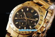 Rolex Daytona Automatic Movement Gold with Black Dial