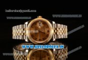 Rolex Datejust 37mm Swiss ETA 2836 Automatic Two Tone with Gold Dial and Roman Markers