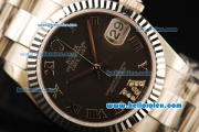 Rolex Datejust Automatic Movement Full Steel with ETA Coating Case and Roman Numerals