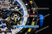 Richard Mille RM 60-01 Asia 2813 Automatic PVD Case with Skeleton Dial and Blue Rubber Strap PVD Bezel (EF)