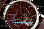 Vacheron Constantin Patrimony Chrono Miyota OS20 Quartz Steel Case with Brown Dial and Roman Numeral Markers