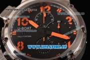U-Boat U-51 Chimera Watch Limited Edition Chrono Miyota Quartz Steel Case with Black Dial and Orange Arabic Numeral Markers