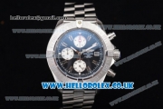 Breitling Avenger Seawolf Chrono Miyota OS10 Quartz Stainless Steel Case/Bracelet with Black Dial and Stick Markers