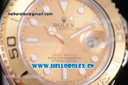 Rolex Yacht-Master 40 Clone Rolex 3135 Automatic Two Tone Case/Bracelet with Yellow Gold Dial and Dot Markers (BP)