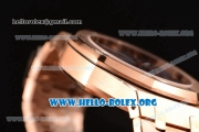 Audemars Piguet Royal Oak Chronograph Miyota OS20 Quartz Rose Gold Case with Black Dial and Rose Gold Bracelet