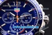 Tag Heuer Formula 1 Chronograph Miyota Quartz Stainless Steel Case/Bracelet with Blue Dial and Stick/Arabic Numeral Markers