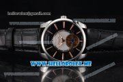 Parmigiani Tonda Tourbillon Asia ST25 Automatic Steel Case with Black Dial and Black Leather Strap Rose Gold Markers Parmigiani Tonda Tourbillon Asia ST25 Automatic Steel Case with Black Dial and Black Leather Strap Rose Gold Markers