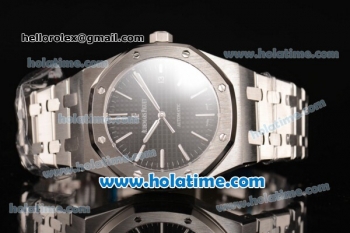 Audemars Piguet Royal Oak Swiss ETA 2824 Automatic Full Steel with Sitck Markers and Black Dial - 1:1 Original Best Version