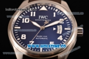 IWC Pilot's Watches Mark XVII Edition "Le Petit Prince" Swiss ETA 2892 Automatic Steel Case with Blue Dial and White Arabic Numeral Markers