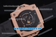 Hublot Masterpiece MP 08 Antikythera Sunmoon Asia 2813 Automatic Rose Gold Case Skeleton Dial Stick Markers and Blue Leather Strap