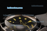 Rolex Submariner Swiss ETA 2836 Automatic Movement Black Dial with Yellow Markers and Black Bezel