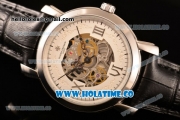 Vacheron Constantin Malte Asia Automatic Steel Case with White Skeleton Dial and Silver Roman Numeral Markers