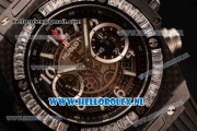 Hublot Big Bang Unico Chrono Swiss Valjoux 7750 Automatic PVD Case with Skeleton Dial PVD Bezel and Black Rubber Strap - 1:1 Original