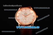 Omega De Ville Co-Axial Asia Automatic Rose Gold Case with White Dial and Roman Numeral Markers