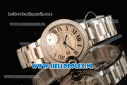 Cartier Ballon Bleu De Medium Swiss ETA 2671 Automatic Steel Case Silver Dial Roman Numeral Markers and Steel Bracelet - 1:1 Original