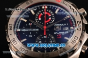 Tag Heuer Formula 1 Calibre 16 Miyota OS10 Quartz Steel Case with Blue Dial and Stick Markers