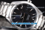 Omega Seamaster Aqua Terra 150M Clone Omega 8507 Automatic Stainless Steel Case/Bracelet with Black Dial Brown Seconds Hand and Stick Markers (EF)