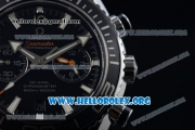 Omega Seamaster Planet Ocean Chrono Clone Omega 9300 Automatic Steel Case with Black Dial and Stainless Steel Bracelet (EF)