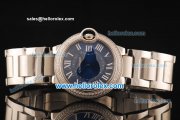 Cartier Ballon Bleu De Cartier Swiss ETA Quartz Full Steel with Diamond Bezel and Blue Dial