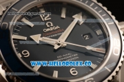 Omega Seamaster Planet Ocean 600M Co-Axial Clone Omega 8500 Automatic Steel Case/Bracelet with Stick/Arabic Numeral Markers and Blue Dial (EF)