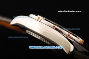 Breitling Chronomat B01 Chronograph Miyota Quartz Movement Steel Case with Black Dial and Black Leather Strap