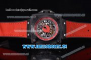 Hublot Masterpiece MP 08 Antikythera Sunmoon Asia 2813 Automatic PVD Case Skeleton Dial Red Leather Strap and White Markers