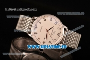 IWC Portugieser Asia 2813 Automatic Full Steel with White Dial and Silver Arabic Numeral Markers
